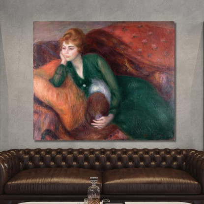 Giovane Donna In Verde William James Glackens wjg68 quadro stampato su tela