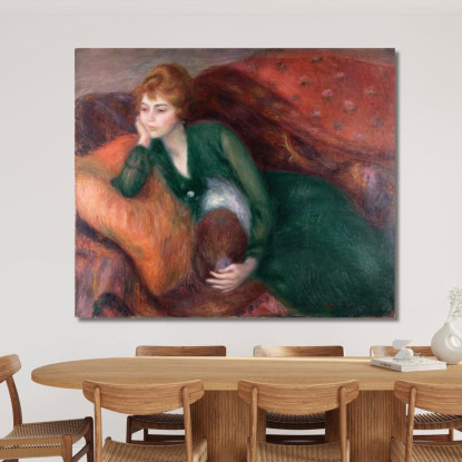Giovane Donna In Verde William James Glackens wjg68 quadro stampato su tela
