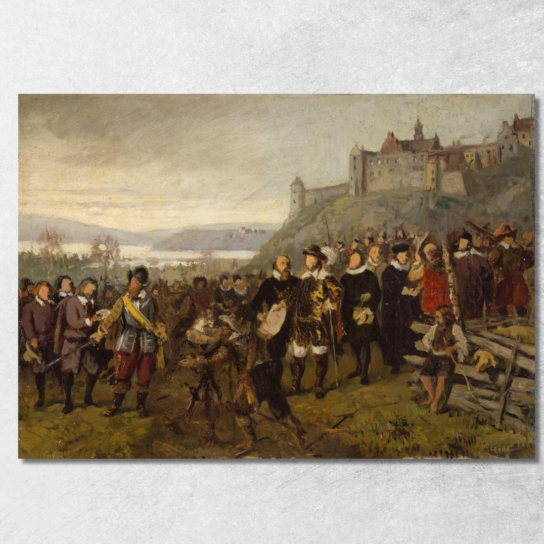 Cristiano Iv Fonda Christiania. Schizzo Adolph Tidemand atd13 quadro stampato su tela