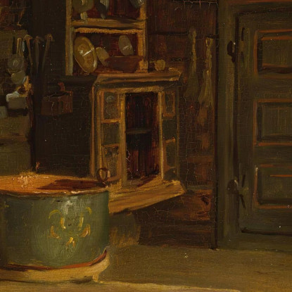 Interno Di Una Fattoria Da Gulsvik In Hallingdal Adolph Tidemand atd17 quadro stampato su tela