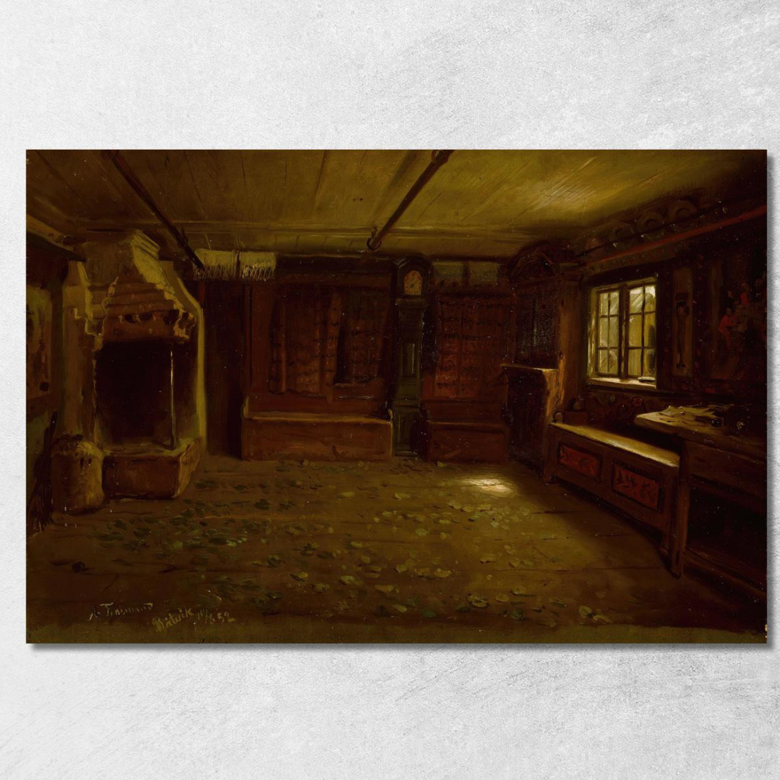 Interno Di Una Fattoria Adolph Tidemand atd20 quadro stampato su tela