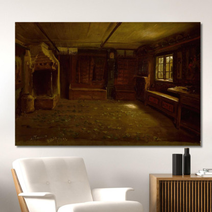 Interno Di Una Fattoria Adolph Tidemand atd20 quadro stampato su tela