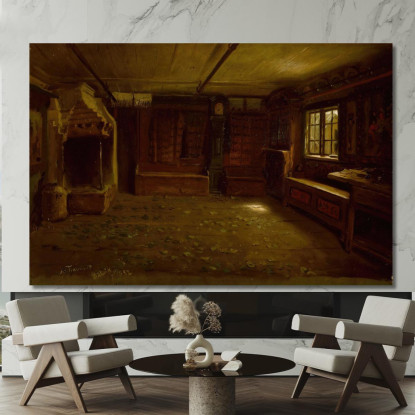 Interno Di Una Fattoria Adolph Tidemand atd20 quadro stampato su tela