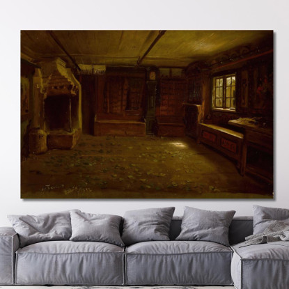 Interno Di Una Fattoria Adolph Tidemand atd20 quadro stampato su tela