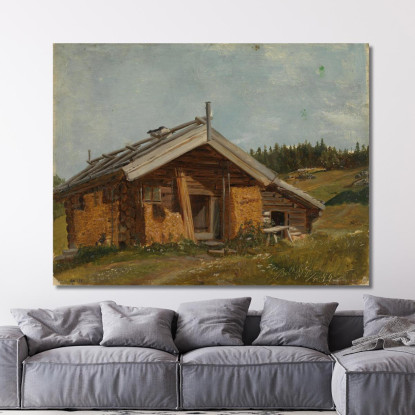 Casale A Bolkesjø Adolph Tidemand atd21 quadro stampato su tela