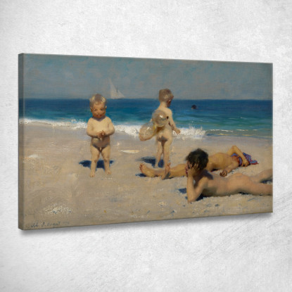 Bambini Napoletani Al Bagno John Singer Sargent jss202 quadro stampato su tela