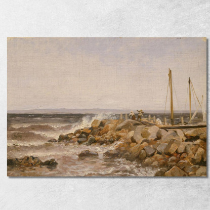 Da Kullen In Svezia Adolph Tidemand atd26 quadro stampato su tela