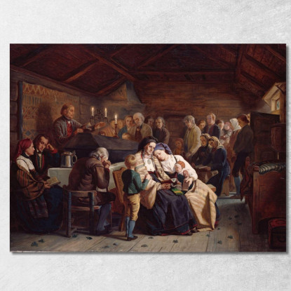 Festa Funebre Adolph Tidemand atd28 quadro stampato su tela