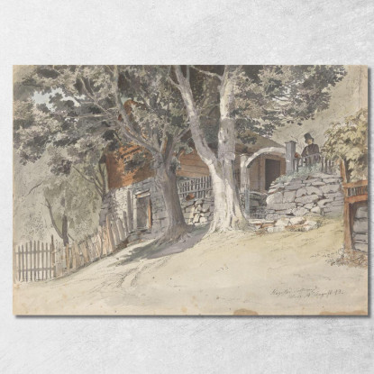 Hagestad Prestegard Ulvik I Hardanger Adolph Tidemand atd31 quadro stampato su tela