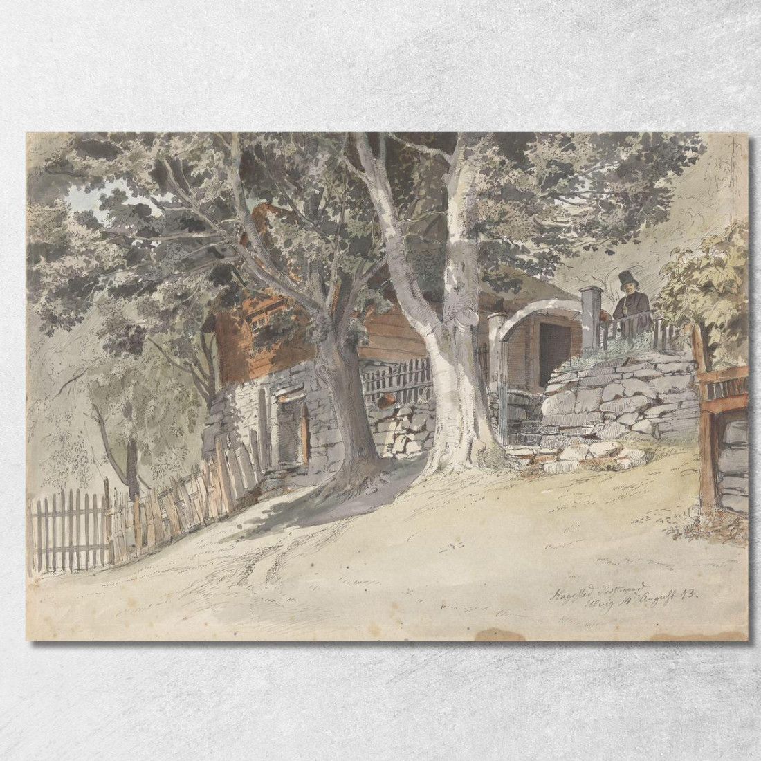 Hagestad Prestegard Ulvik I Hardanger Adolph Tidemand atd31 quadro stampato su tela