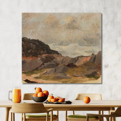 Studio Di Paesaggio Adolph Tidemand atd40 quadro stampato su tela