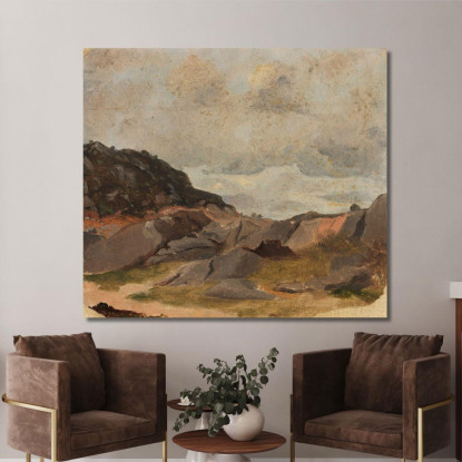 Studio Di Paesaggio Adolph Tidemand atd40 quadro stampato su tela