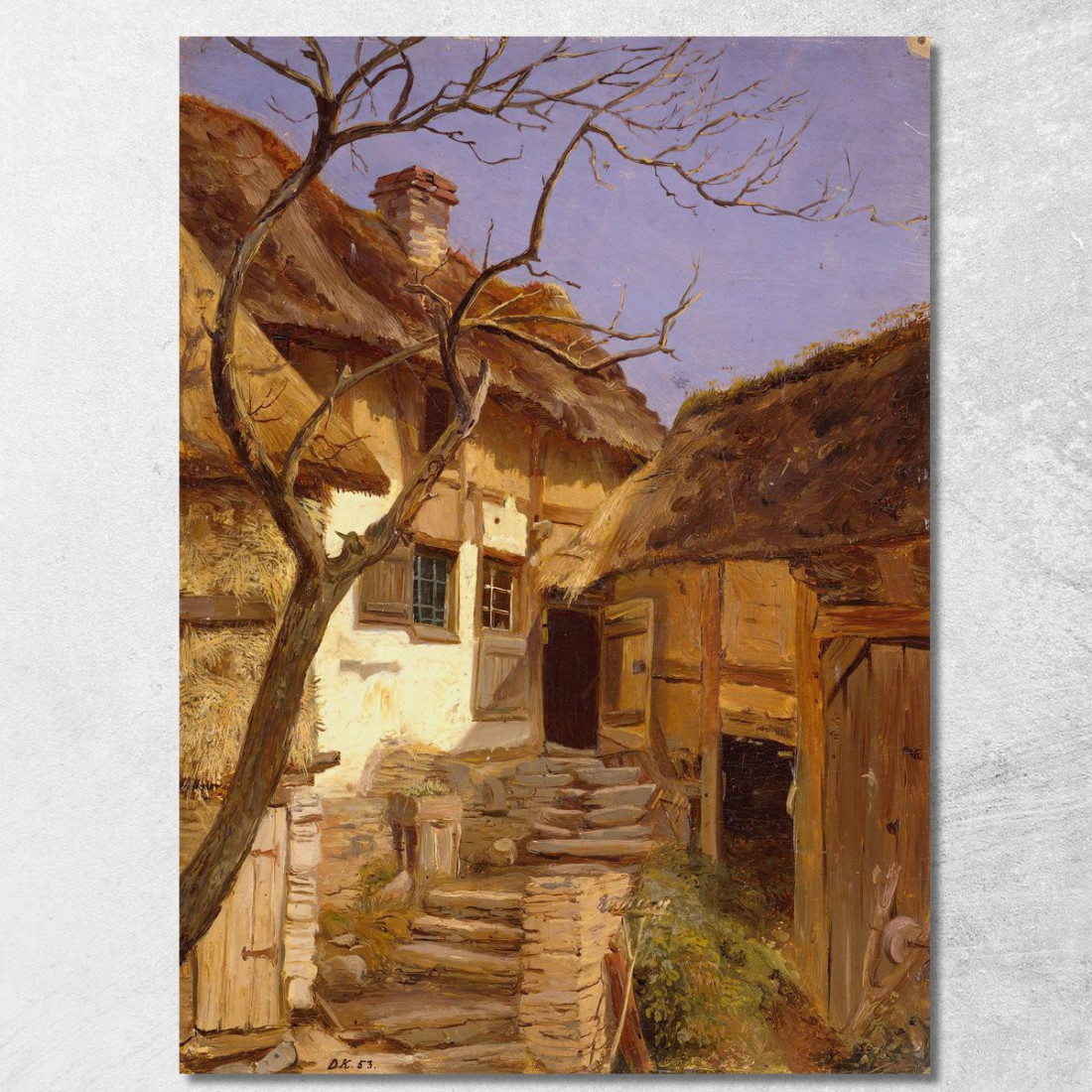 Vecchia Fattoria Tedesca Adolph Tidemand atd46 quadro stampato su tela