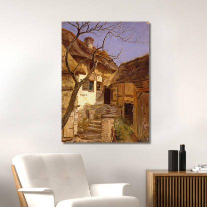 Vecchia Fattoria Tedesca Adolph Tidemand atd46 quadro stampato su tela