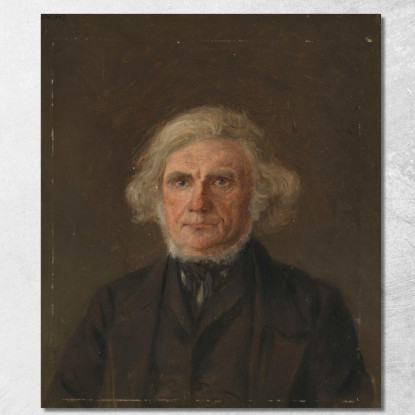 Studio Di Ritratto Di Un Vecchio Adolph Tidemand atd47 quadro stampato su tela