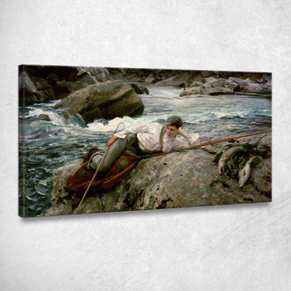 Durante Le Sue Vacanze In Norvegia John Singer Sargent jss205 quadro stampato su tela