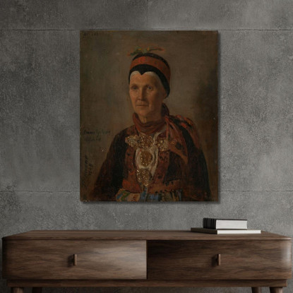 Ritratto Di Anna Gulsvig Adolph Tidemand atd54 quadro stampato su tela