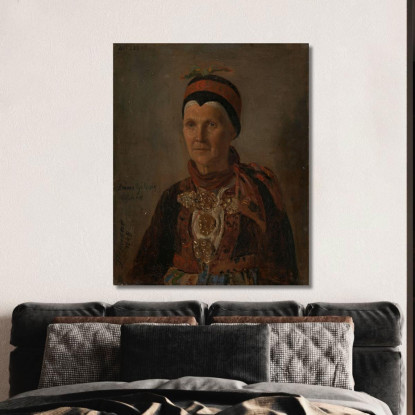Ritratto Di Anna Gulsvig Adolph Tidemand atd54 quadro stampato su tela