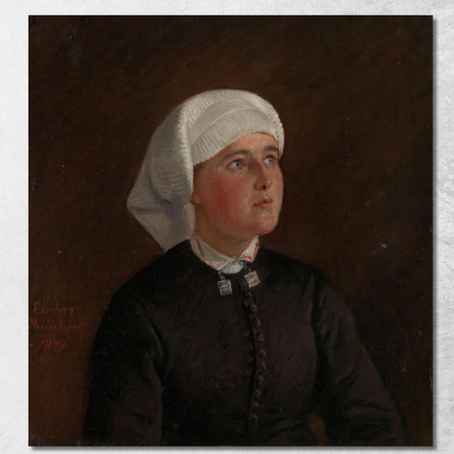 Ritratto Di Elseberg Herrestvedt Adolph Tidemand atd55 quadro stampato su tela