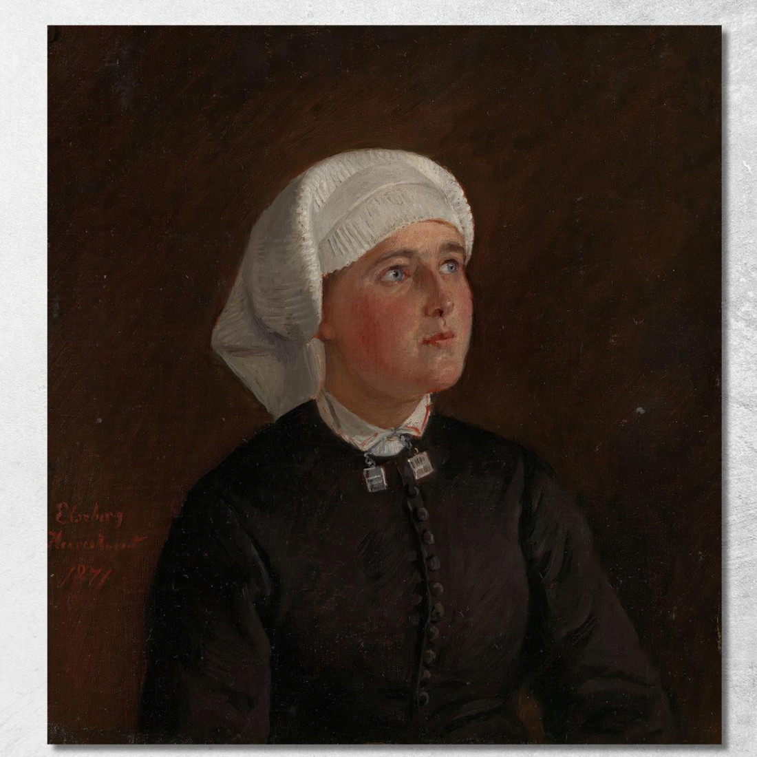 Ritratto Di Elseberg Herrestvedt Adolph Tidemand atd55 quadro stampato su tela