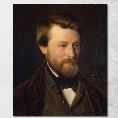 Ritratto Di Emil Tidemand Fratello Dell'Artista Adolph Tidemand atd56 quadro stampato su tela