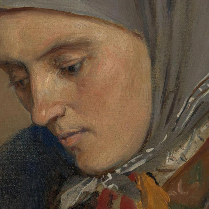 Ritratto Di Guro Sivertsdatter Travendal Adolph Tidemand atd58 quadro stampato su tela