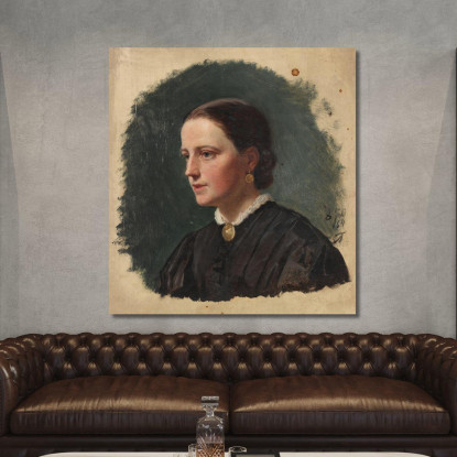 Ritratto Della Signora Duus Adolph Tidemand atd62 quadro stampato su tela