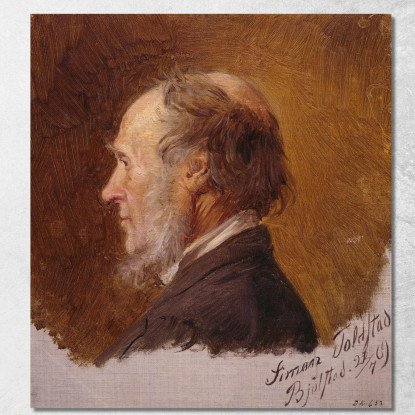 Ritratto Di Simon Toldstad. Studio Adolph Tidemand atd64 quadro stampato su tela