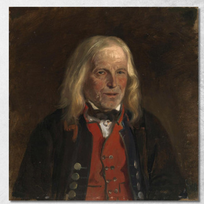 Studio Di Ritratto Del Contadino Jan Sandve Adolph Tidemand atd68 quadro stampato su tela