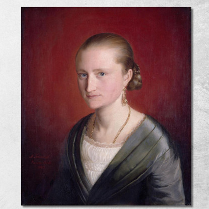 Ritratto Di Claudine Jaeger Adolph Tidemand atd69 quadro stampato su tela