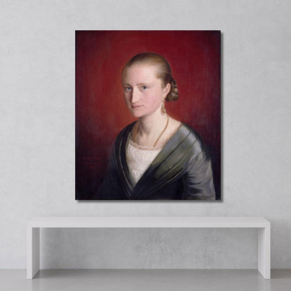 Ritratto Di Claudine Jaeger Adolph Tidemand atd69 quadro stampato su tela