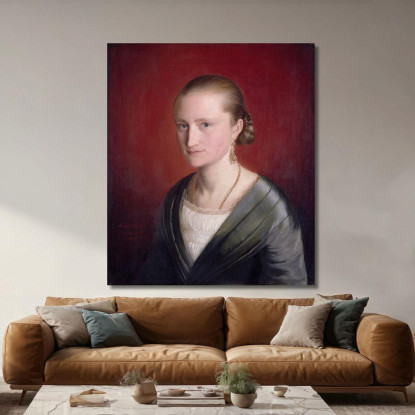 Ritratto Di Claudine Jaeger Adolph Tidemand atd69 quadro stampato su tela