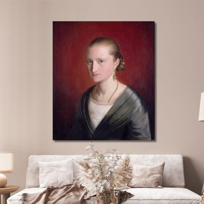 Ritratto Di Claudine Jaeger Adolph Tidemand atd69 quadro stampato su tela
