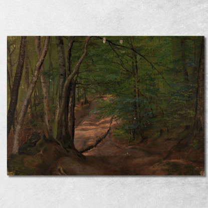 Strada Nella Foresta Adolph Tidemand atd70 quadro stampato su tela