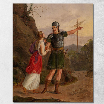 Schizzo Per La Partenza Di Fridtjof Adolph Tidemand atd73 quadro stampato su tela