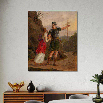 Schizzo Per La Partenza Di Fridtjof Adolph Tidemand atd73 quadro stampato su tela