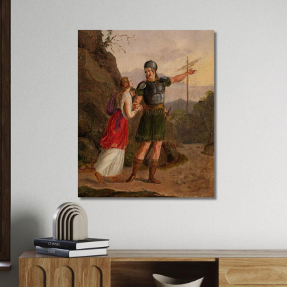 Schizzo Per La Partenza Di Fridtjof Adolph Tidemand atd73 quadro stampato su tela