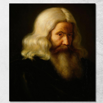 Studio Di Un Vecchio Adolph Tidemand atd79 quadro stampato su tela