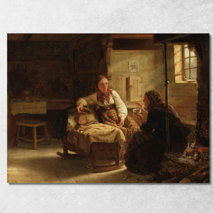 La Chiromante Adolph Tidemand atd82 quadro stampato su tela