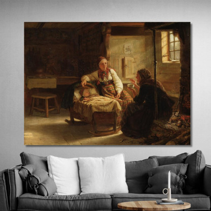 La Chiromante Adolph Tidemand atd82 quadro stampato su tela