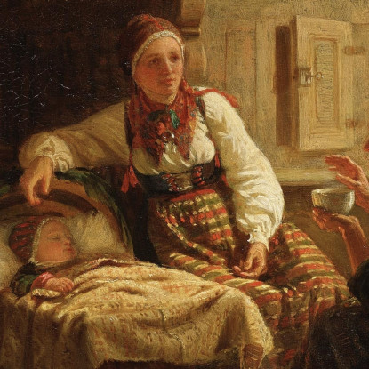 La Chiromante Adolph Tidemand atd82 quadro stampato su tela