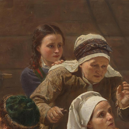 Il Ritorno Del Cacciatore Di Orsi Adolph Tidemand atd84 quadro stampato su tela