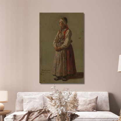 Thora Ingebretsdatter Gulsvig Adolph Tidemand atd86 quadro stampato su tela