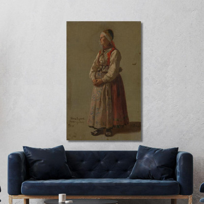 Thora Ingebretsdatter Gulsvig Adolph Tidemand atd86 quadro stampato su tela
