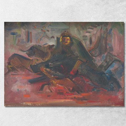 Caccia Al Cinghiale Arnold Peter Weisz-Kubínčan apw4 quadro stampato su tela