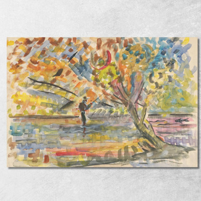 Pescatore Arnold Peter Weisz-Kubínčan apw15 quadro stampato su tela