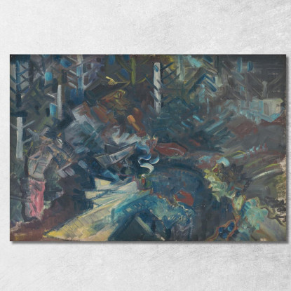 Gruppo Di Uomini Nel Bosco Arnold Peter Weisz-Kubínčan apw19 quadro stampato su tela