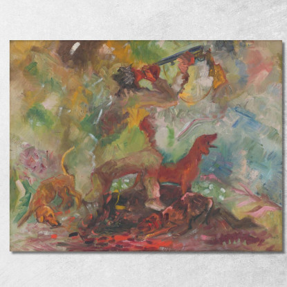 Cacciatore Arnold Peter Weisz-Kubínčan apw30 quadro stampato su tela