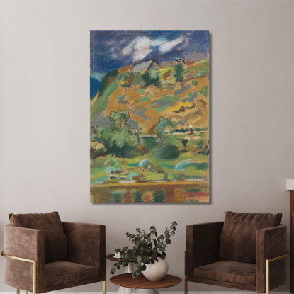 Paesaggio 2 Arnold Peter Weisz-Kubínčan apw37 quadro stampato su tela