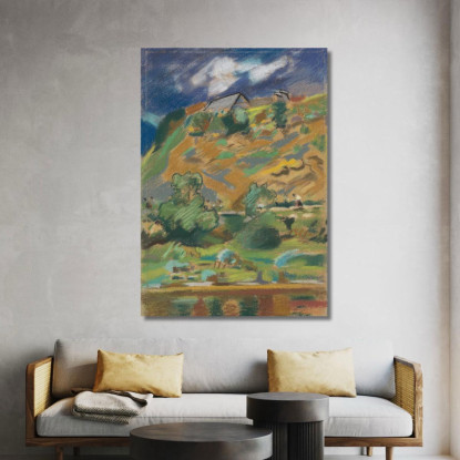 Paesaggio 2 Arnold Peter Weisz-Kubínčan apw37 quadro stampato su tela